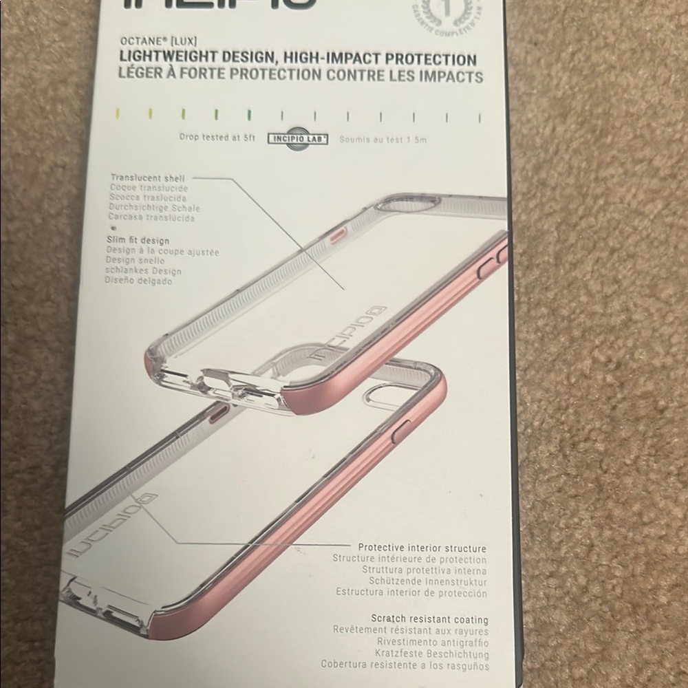 Incipio Pink and White Dual-Layer iPhone Case 7/8